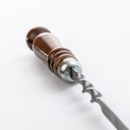 Stainless skewer 620*12*3 mm with wooden handle в Балашихе