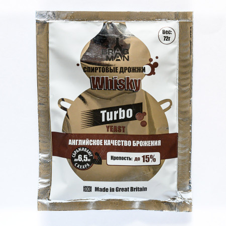 Turbo yeast alcohol BragMan "Whisky TURBO" (72 gr) в Балашихе