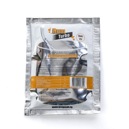 Turbo yeast alcohol BragMan "RUM TURBO" (72 gr) в Балашихе